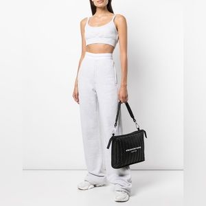 Alexander Wang White Terry Wide-Leg Sweatpants